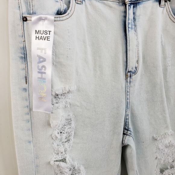 Tinseltown Denim - Tinseltown Bleached Distressed Ripped Jeans